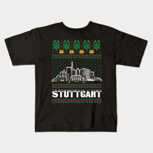 Stuttgart Germany Ugly Christmas Kids T-Shirt